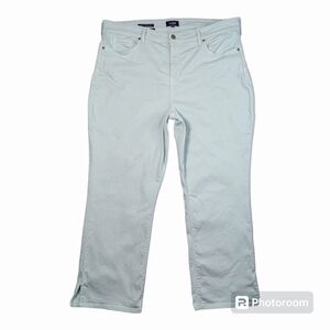 NYDJ "Marilyn" Straight Ankle Jeans Women's Size 18 Light Mint Green